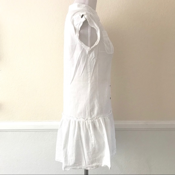 ❗️SOLD❗️Free People Cap Sleeve Ruffle Hem Boho Top - Picture 3 of 7